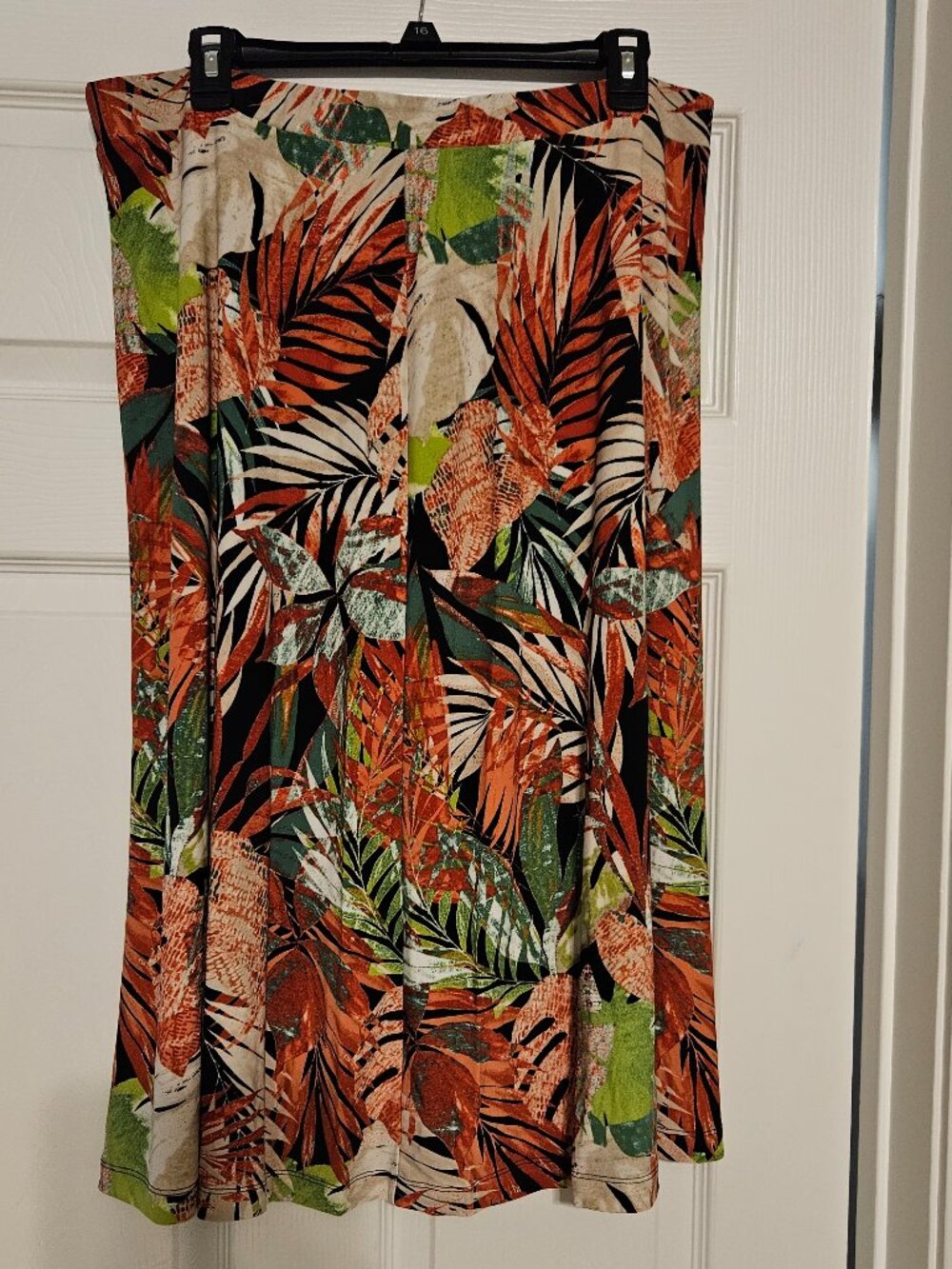 Kasper Plus Size Pull on Flare Midi Skirt Size 1X